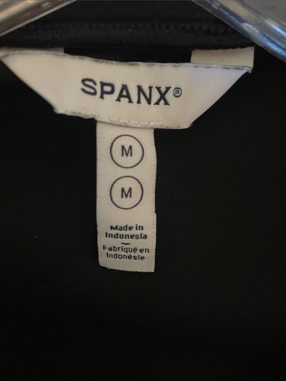 Spanx Jacket Womens Medium Black AirEssentials Full Zip Jersey Striped Relaxed - Picture 4 of 6